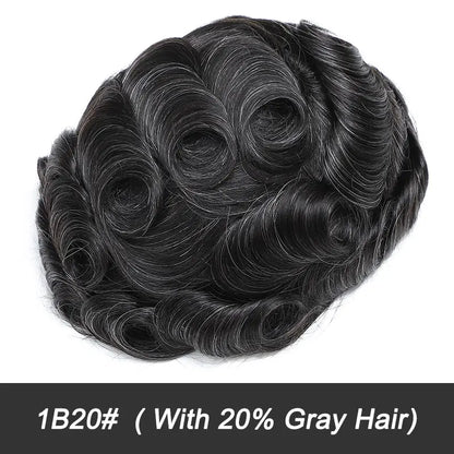 Australia Toupee Men Lace and PU Base Breathable Men's Wig For Men Capillary Prosthesis Replacement Natural Hairline System
