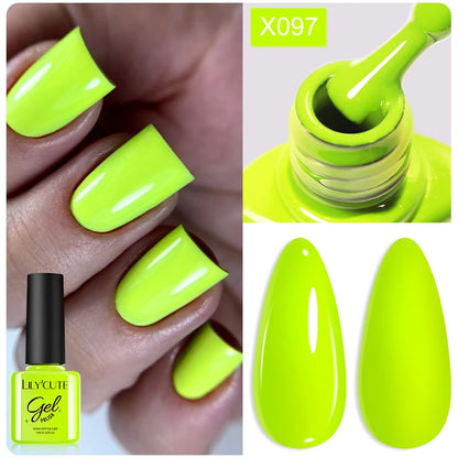 LILYCUTE Nude Crystal Rubber Base Gel Nail Polish Natural Color Semi Permanent UV Gel Soak Off Self Leveling Nail Gel Varnishes