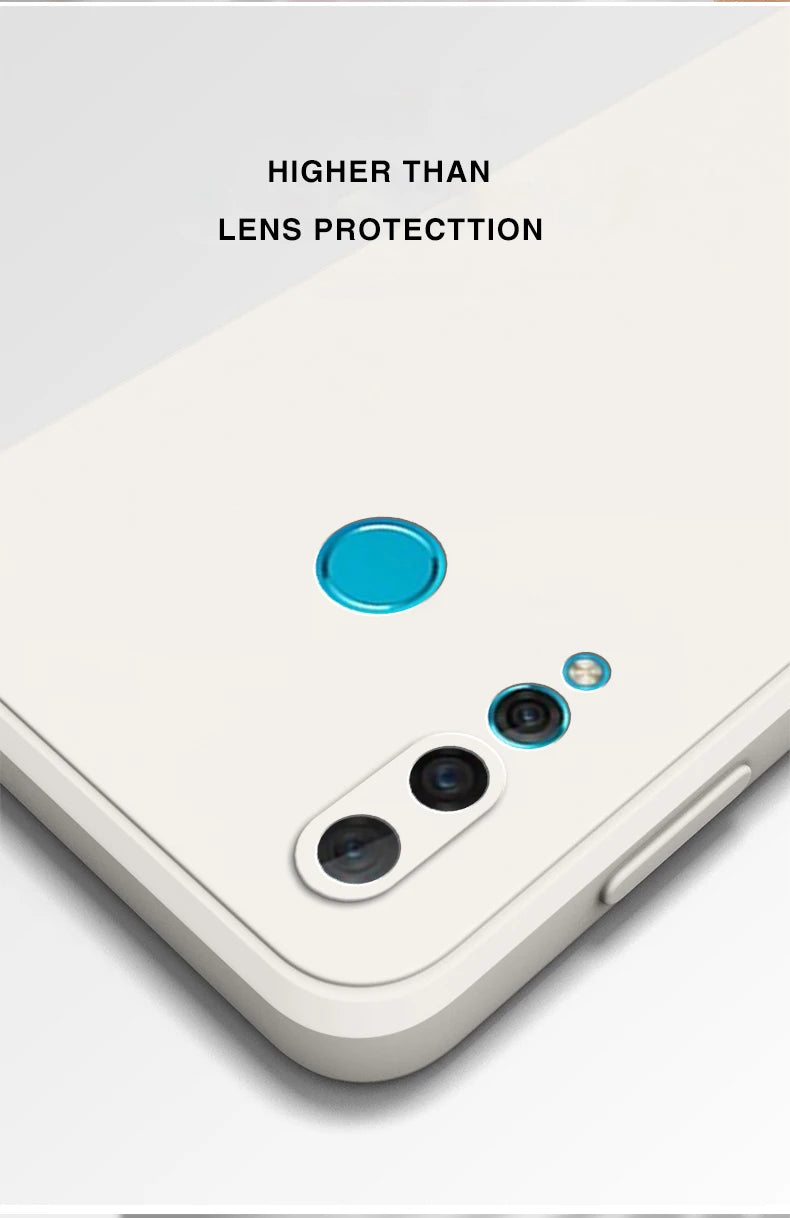 Square Liquid Silicone Phone Case for Huawei Y6P Y7P 2020 P40 lite E Y6 Y6S Y7 Y9 Prime 2019 P smart Z P30 Lite Back Cover Case