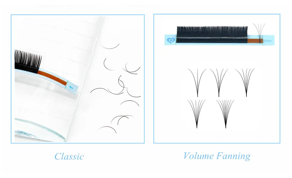 AGUUD Matte Black Individual Eyelash Extension Professional Volume Korean PBT Cashmere Lash Extension Tray Classic Lashes Cilios