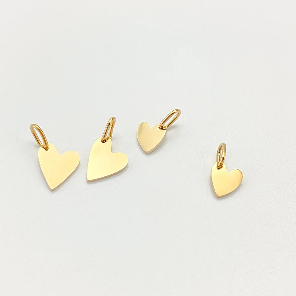 eManco Mother's Day Blank Heart Charms Stainless Steel Mirror Polished Pendant Making DIY Necklace Bracelet 48 Hour Shipping