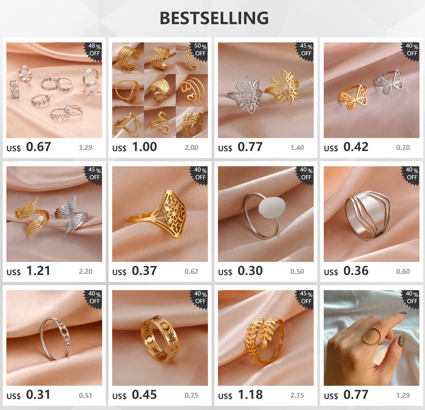 Skyrim Letter Mom Ring Women's Stainless Steel Minimalist Finger Rings 2026 New Fashion Jewelry Mother's Day Gift Wholesale