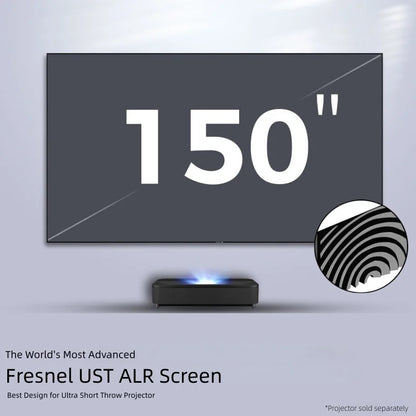 F16UST New Gen Cinema-Pro Fresnel PET ALR Projection Screen for UST Laser Projector Fixed Frame Screen 16:9 8K UHD