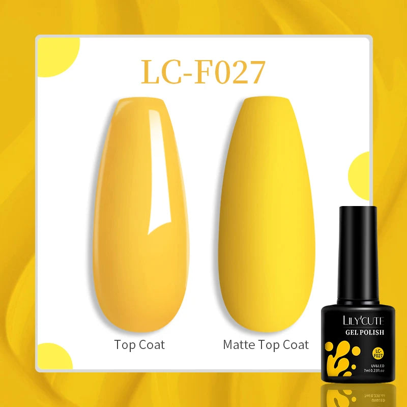 LILYCUTE 7ml White Color Gel Nail Polish Semi Permanent UV Gel Polish Gorgeous Full Coverage Soak Off UV LED Nail Gel Varnishes