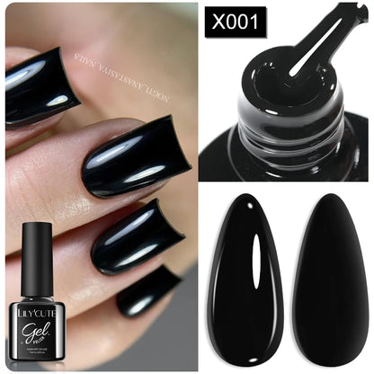 LILYCUTE 7ml Brown Red Purple Nail Gel Polish Coffee Color Series Semi Permanent UV Gel Soak off Nail Gel Varnishes For Nail Art