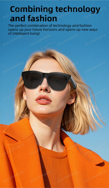 2025 Photosensitive Color Change Smart Glasses Bluetooth Voice Calls Control Music UV Polarized Sunglasses Headphone Glasses Man
