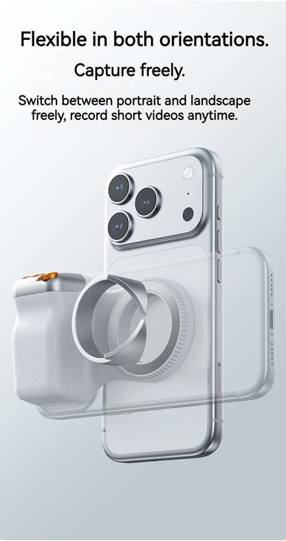 Magnetic Phone Camera Shoot Hand Grip Zoomable Smart Phone Holder Shooting Aid Remote Control Handle For Iphone Android Phone
