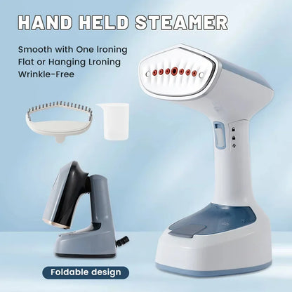 1500W Garment Steamers Fold Hand Holding Ironing Machine Fast-Heat Household Steam Handheld Fabric Steamer for Home Travelling