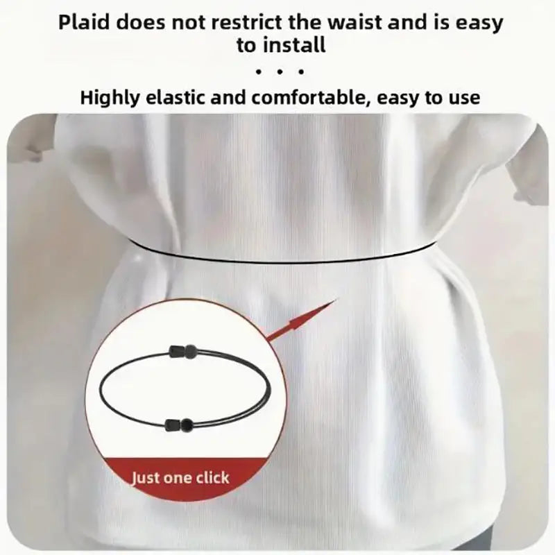 3Pcs Adjustable Elastic Crop Tuck Tool Band Women Fashion Clothing Accessory For Shirt Summer Instant Waist Slimming Non-Slip