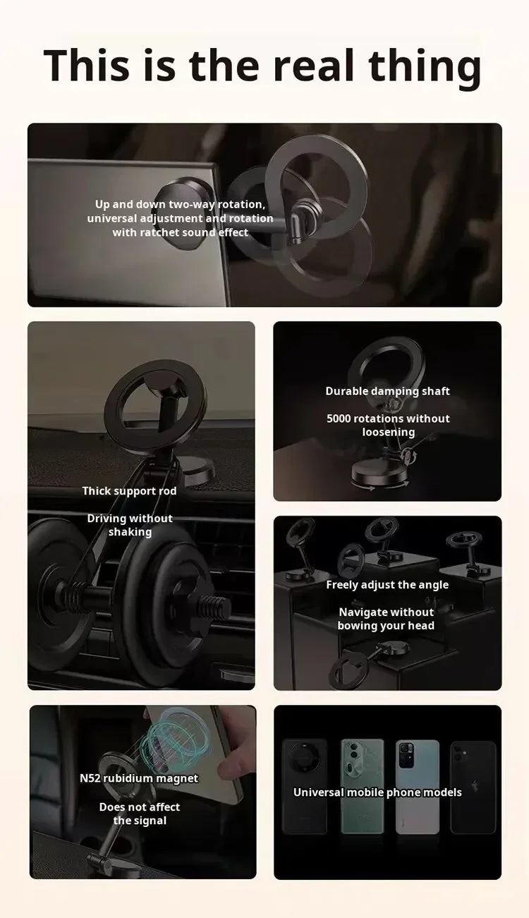 Magnetic Car Phone Holder Support Foldable Desktop Smartphone Mount Stand For Magsafe iPhone 16 15 14 13 12 For Samsung Xiaomi