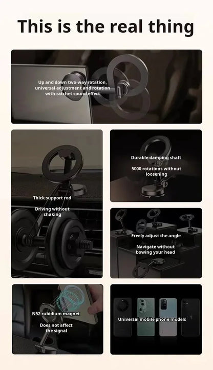 Magnetic Car Phone Holder Support Foldable Desktop Smartphone Mount Stand For Magsafe iPhone 16 15 14 13 12 For Samsung Xiaomi