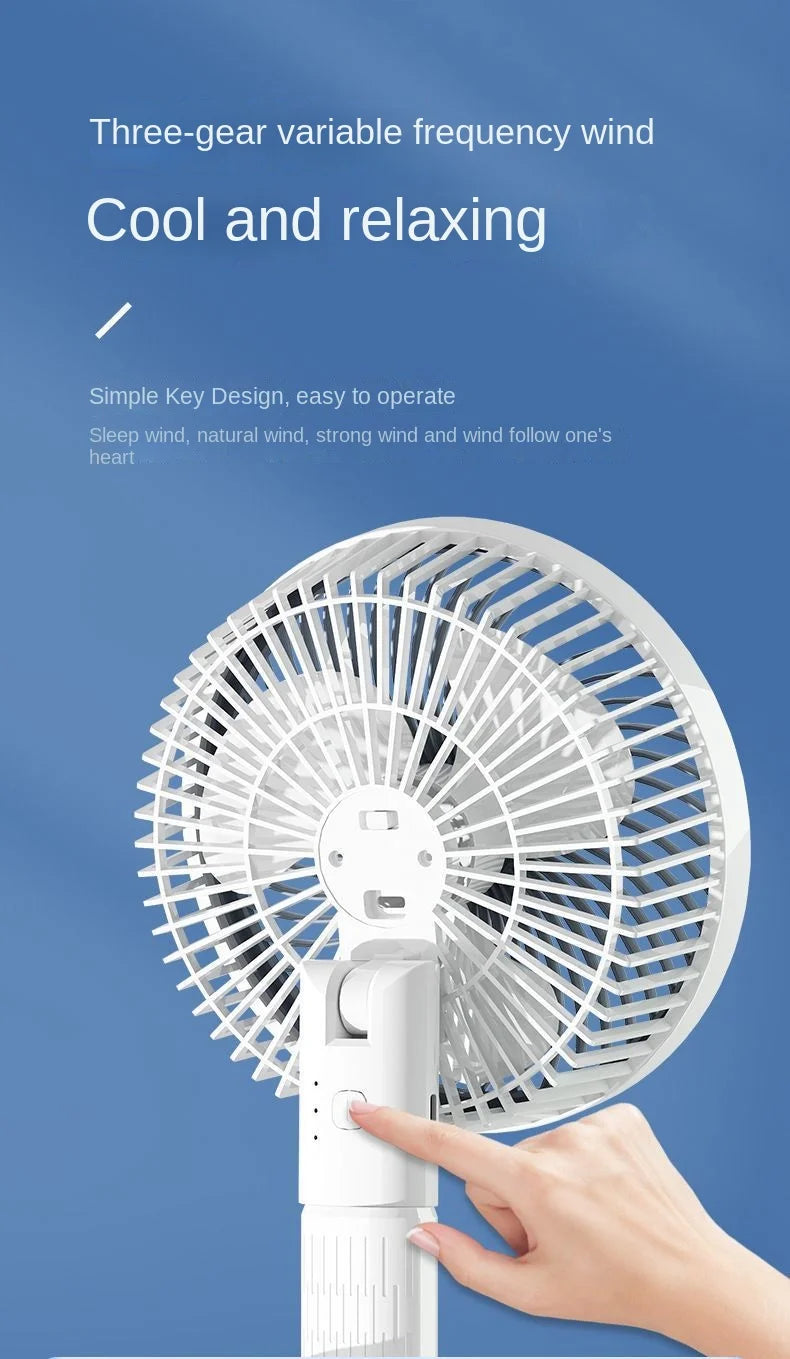 Portable Clip Fan USB Rechargeable 3-gears Wireless Electric Handheld Fan Clip Circulator Cooling Fan For Camping Desktop Office