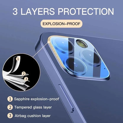 Full Cover Protective Glass 1-5Pcs For iPhone 15 11 12 13 Pro XS Max Camera Protector For iPhone 11ProMax 12 13 Mini 14 Pro Max