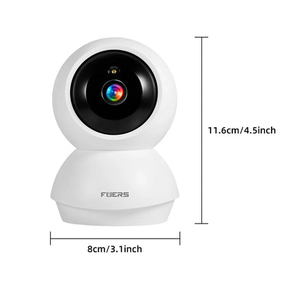 Fuers 5MP WiFi Camera Works With Tuya Smart Home Indoor Wireless IP Surveillance Camera Automatic Tracking Security Baby Monitor