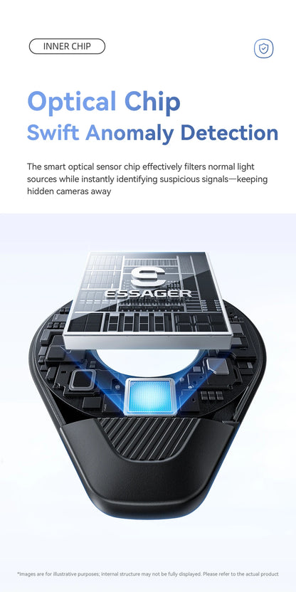 Essager Camera Infrared Detector Safe&Anti-Peeping Protection Detector Hotel Pinhole Lens Detect Security Alarm Anti Spy Candid