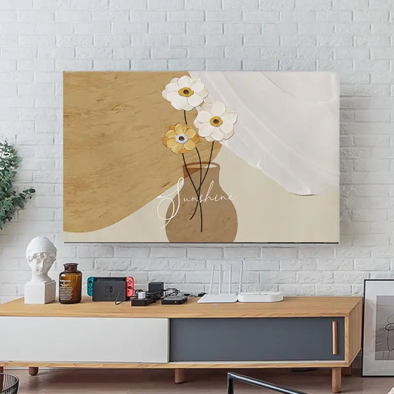 TV Cover Aesthetic three-dimensional sense Household Hanging LCD TV Dust 24-75 Inch Living Room Decoration for Televisions