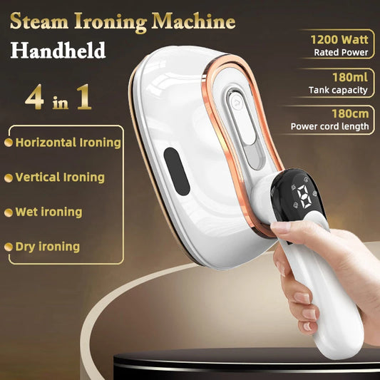 110V/220V Handheld Steam Iron Foldable Garment Steamer 1200W Power Portable 4 Speed Steamer Touch Screen Rotary Electric Iron