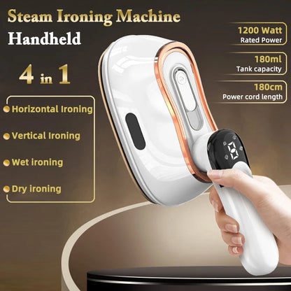 110V/220V Handheld Steam Iron Foldable Garment Steamer 1200W Power Portable 4 Speed Steamer Touch Screen Rotary Electric Iron