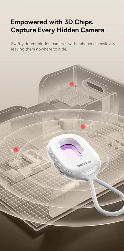 【New】Baseus Camera Detector Intelligent Hidden Camera Signal Gadget Security Alarm Anti Spy Candid Peeping Protection Detector