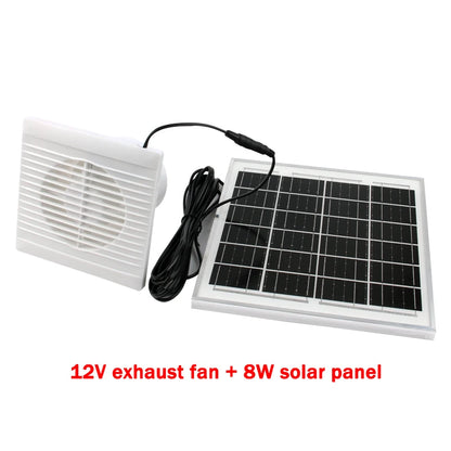 Solar 12V Exhaust Fan Air Blower High Speed Ventilator Energy-saving Anti-Mosquito Design Kitchen Bathroom Chicken/Duck Coop