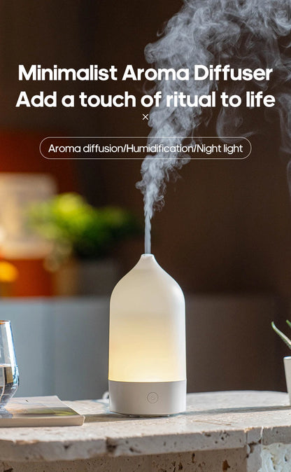 KINSCOTER New Aroma Diffuser 120ml Portable Silent Air Humidifier Colorful Night Light Essential Oil Diffuser for Room Home