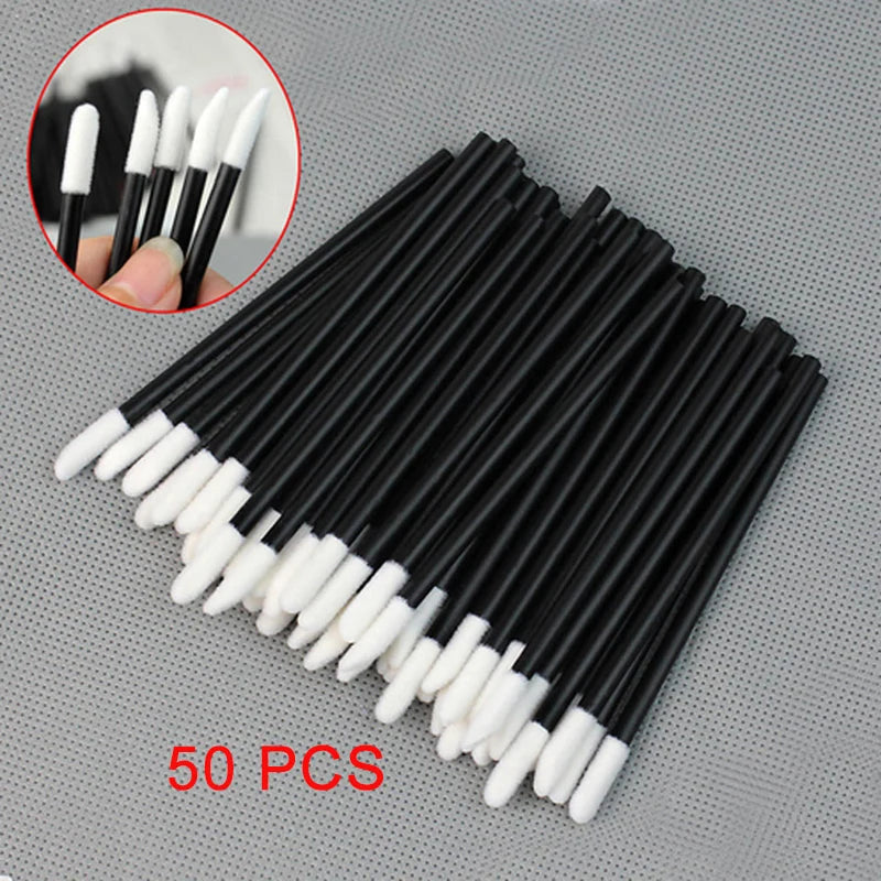 5/50/100 Pcs Lip Brushes Soft Cosmetic Lip Brush Lipstick Lip Glossy Wands Cleaner Applicator Eyeshadow Makeup Brush Tool