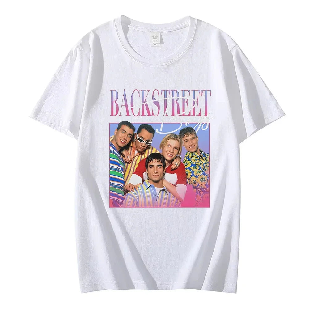 Funny Backstreet Boys T-shirt for women90s retro T-shirt for boysnostalgic hip-hop street style