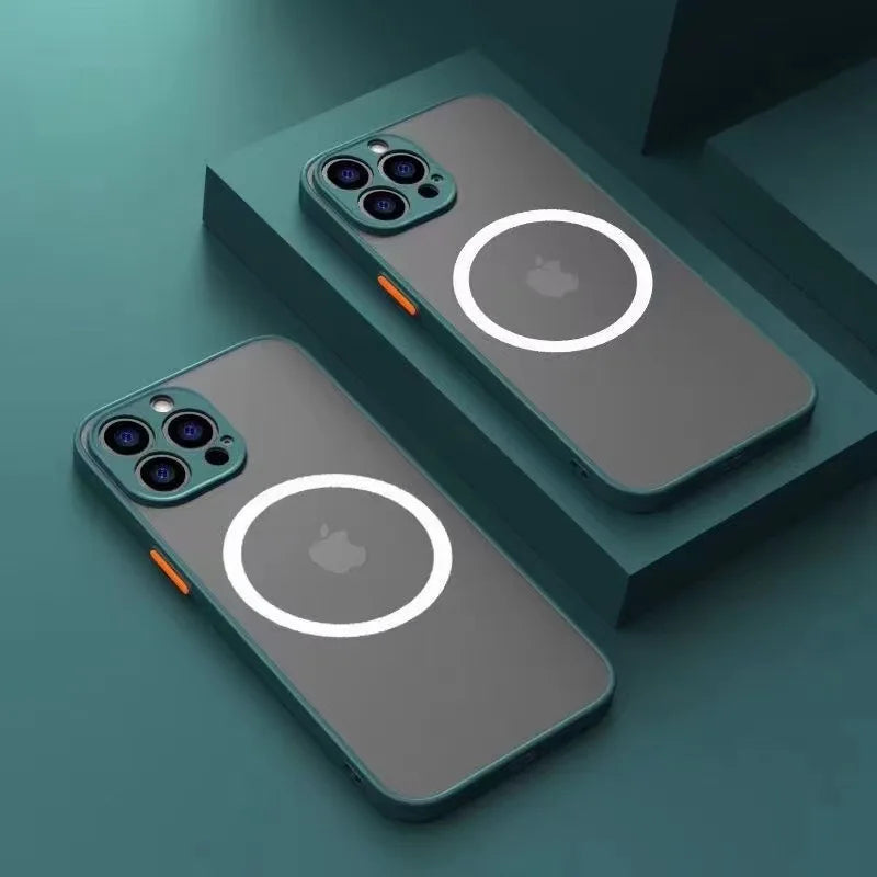 Magnetic for Magsafe Wireless Charge Phone Case For iPhone 15 14 13 12 11 Pro Max Mini 14 Plus Bumper Shockproof Armor Cover