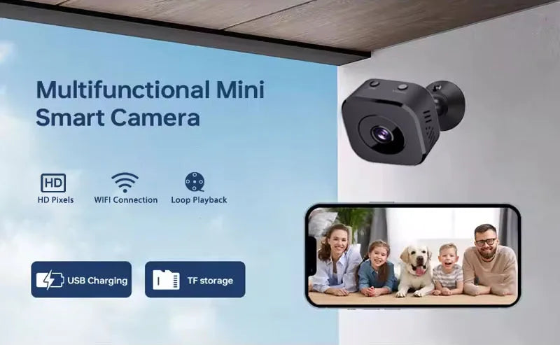 Security Camera HD Mini Full Color Night Vision High Definition WiFi Monitor Waterproof Motion Detect Surveillance Smart Home