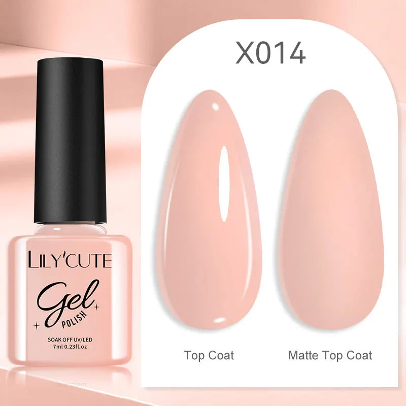 LILYCUTE Ancora Red Autumn Winter Gel Nail Polish Semi Permanent Soak Off UV LED Gel Varnish Manicure Nail Supplies