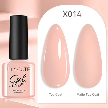 LILYCUTE Ancora Red Autumn Winter Gel Nail Polish Semi Permanent Soak Off UV LED Gel Varnish Manicure Nail Supplies