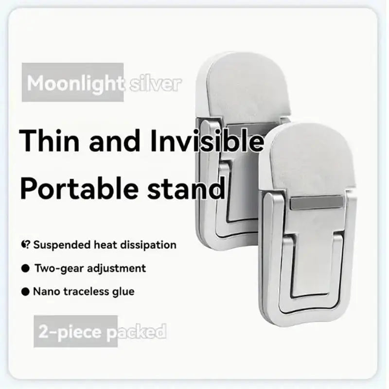 2pcs/Set Foldable Laptop Stand Portable Notebook Support Holder Adjustable Riser Cooling Bracket Universal for Laptop Tablet