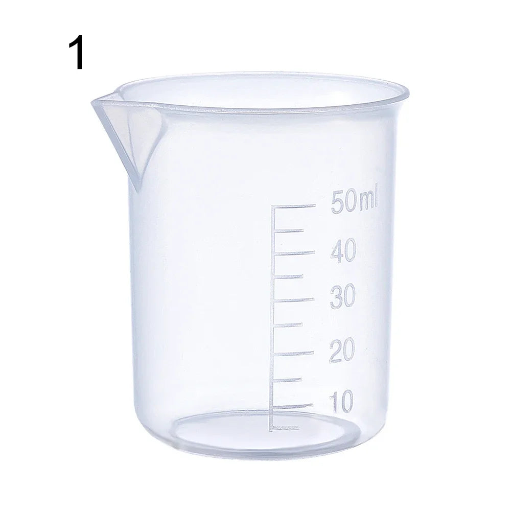 Measuring Cup Transparent Plastic Laboratory Beaker Graduated Liquid Jug Cup Kitchen Baking Cooking Measurement Scale Container