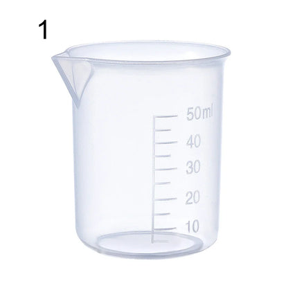 Measuring Cup Transparent Plastic Laboratory Beaker Graduated Liquid Jug Cup Kitchen Baking Cooking Measurement Scale Container