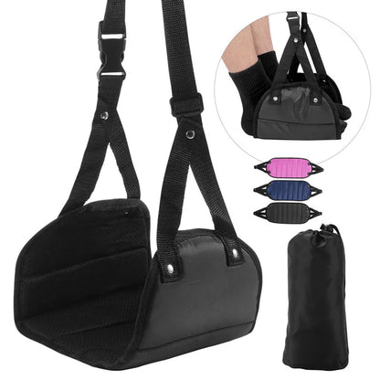 1Pcs Hot-Selling Portable Lazy Man Travel Footrest Adjustable Strap Foot Hammock Flight Bus Office Carry-on Feet Mat Accessories