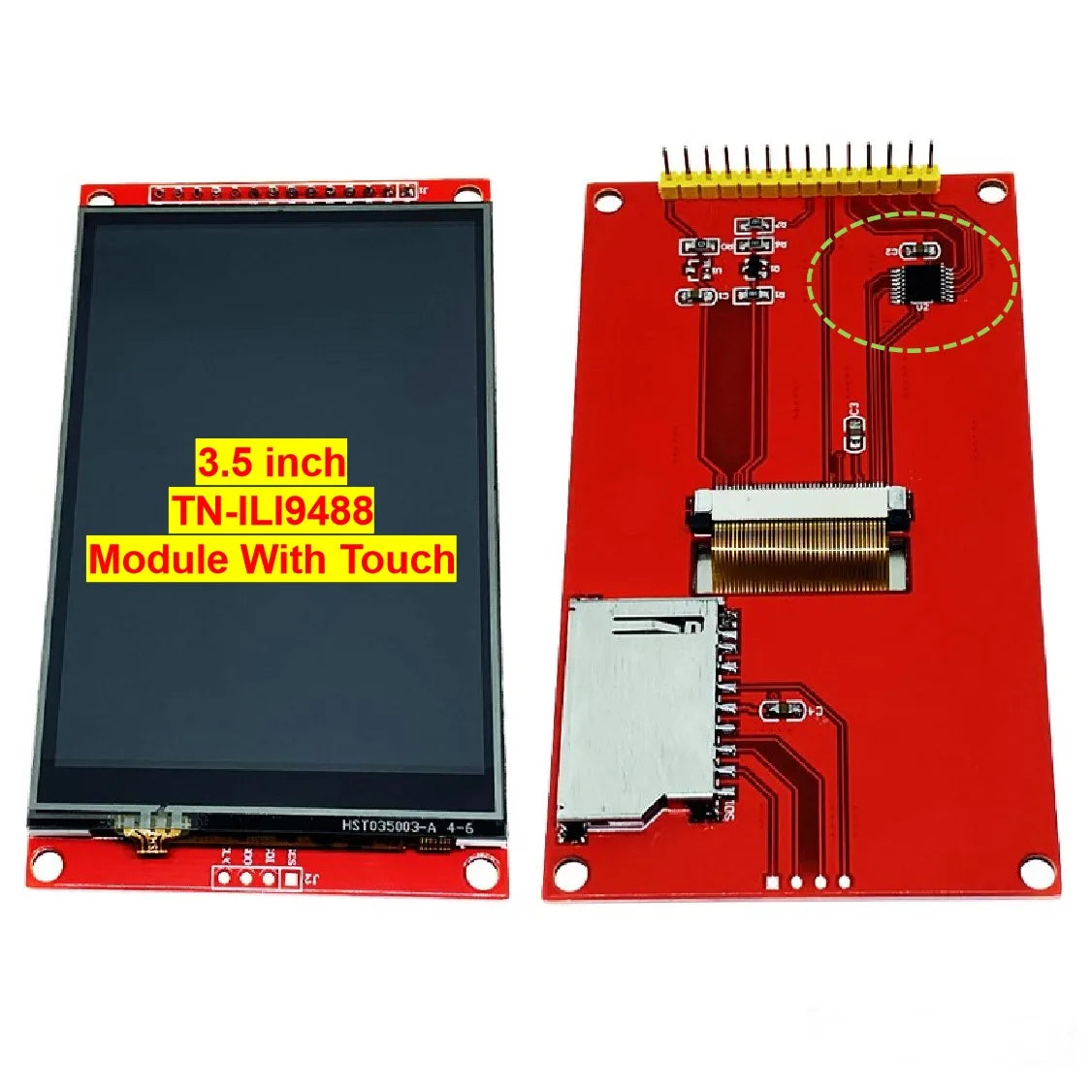 IPS HD 3.5 inch SPI serial LCD module 480*320 TFT module ILI9486 ILI9488 wide view 4 wire Touch panel 65K color adapter