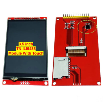 IPS HD 3.5 inch SPI serial LCD module 480*320 TFT module ILI9486 ILI9488 wide view 4 wire Touch panel 65K color adapter