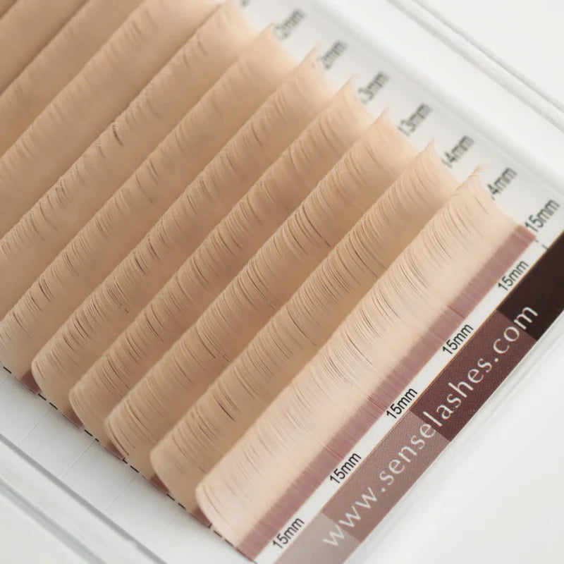SENSE LASHES Colorful Individual Lashes 0.03/0.05/0.07 Mix 8-15mm Matte Brown Lashes Faux Cils extensiones de pestañas