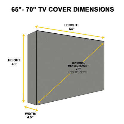 22" To 85" Outdoor TV Cover Protect TV Screen Weatherproof Dust-proof Cover High Duty Oxford 600D Black Grey Waterproof TV Box