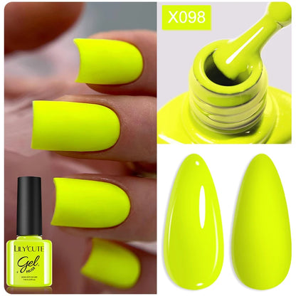 LILYCUTE Nude Crystal Rubber Base Gel Nail Polish Natural Color Semi Permanent UV Gel Soak Off Self Leveling Nail Gel Varnishes