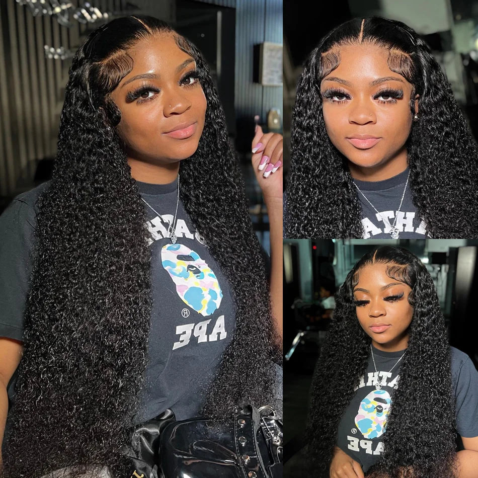 Deep Curly Wave Human Hair 3/4  Bundles Deal Malaysian Hair Weaves 100% Virgin Rew Human Hair Extensions Double Weft Wholeasle