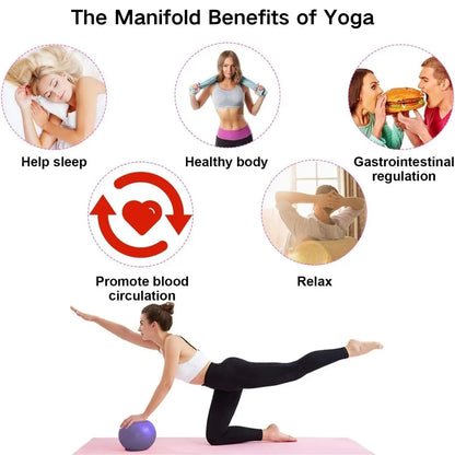 Pilates Ball 9.84-inch Compact Exercise Ball Yoga Bar Core Training Stability Ball (Includes Ball Only; Pump Not Included)