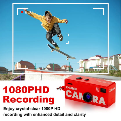 Magecam Thumb Keychain Camera 0.96inch Mini Action Camera Retro Support Memory Card 1080P Very Small Camcorder Video Recorder