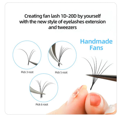 AGUUD Matte Black Individual Eyelash Extension Professional Volume Korean PBT Cashmere Lash Extension Tray Classic Lashes Cilios