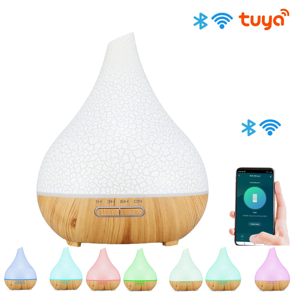 Tuya WiFi Smart Humidifier Essential Oil Diffuser Aromatherapy Ultrasonic Air Humidifiers Aroma Diffuser Work With Google Home