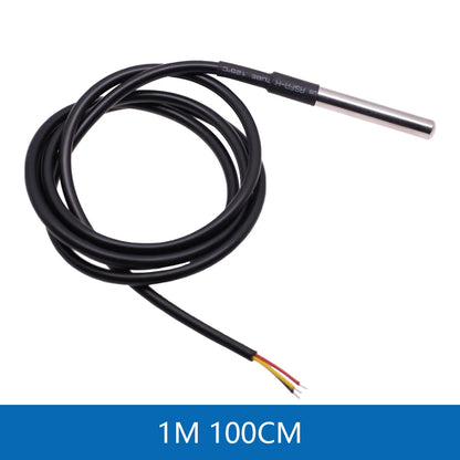 1M/2M/3M DS18B20 Stainless Steel Package Waterproof 1 Meter Temperature Probe Temperature Sensor 18b20 For Arduino Diy Kit