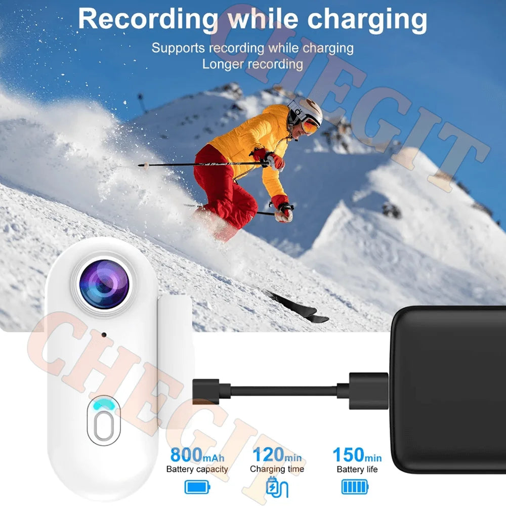 4K WiFi HD POV Magnetic Mini Action Camera Wireless Pocket Video Vlog Cam Helmet Motorcycle Bicycle Sports Holder Mount Recorder