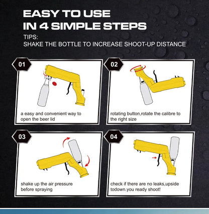 Champagne wine bottle beer dispenser spray gun beer ejecting feeding flirt gun