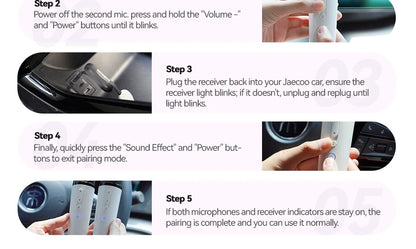 Car Karaoke Mic Compatible with J5, J7 and E5, Car Caraoke Mic