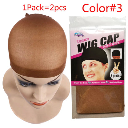 1Pack Nylon Wig Making Cap Mesh Stocking Wig Cap Invisible Hair Nets For Hair Wigs Brown Black Salon Hairnet Wig Caps For Women
